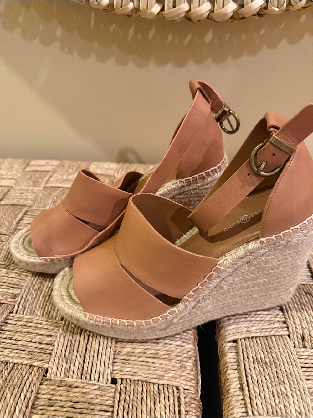 Treasure & Bond Dusty Rose Espadrille Wedge Sandals